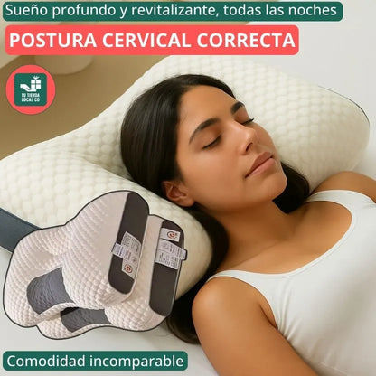 2x1 DELUXE ERGO™ Almofada Ortopédica com Alinhamento Cervical Perfeito