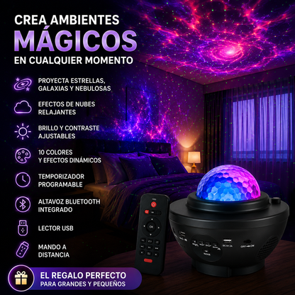 LumenStar™ Projetor Galaxy com Altifalante Bluetooth