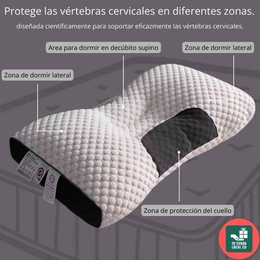2x1 DELUXE ERGO™ Almofada Ortopédica com Alinhamento Cervical Perfeito
