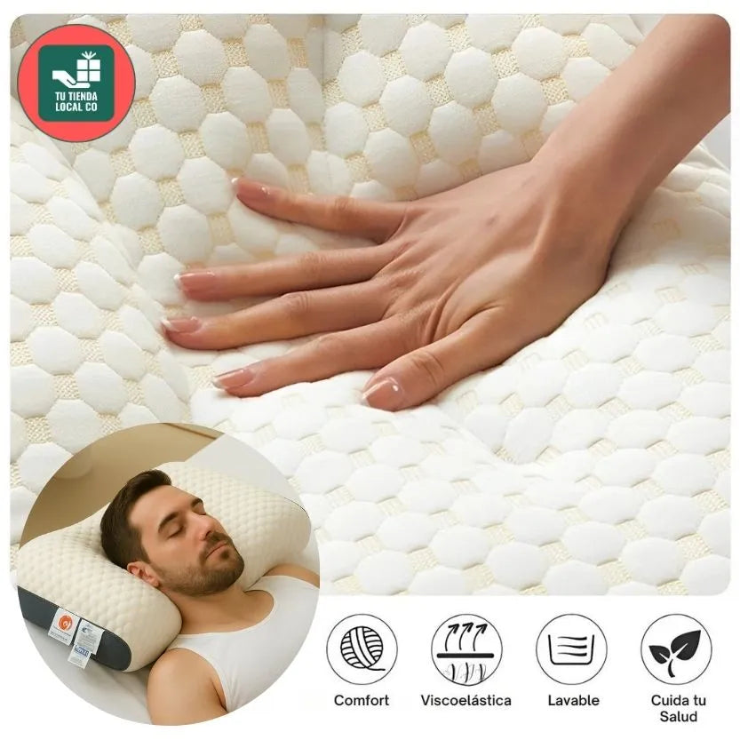 DELUXE ERGO™ Almofada Ortopédica 3d Com Alinhamento Cervical Perfeito