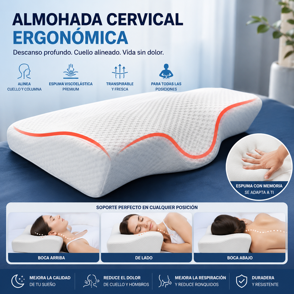 Lumen Vita™ Almofada Cervical Ergonómica Premium