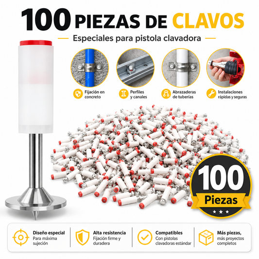 Pack de Pregos Especiais para Pistola de Pregos – 100, 200 ou 300 Peças