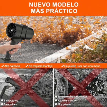 Soprador de Ar Sem Fios Turbo 130.000 RPM | 2 Baterias Incluídas