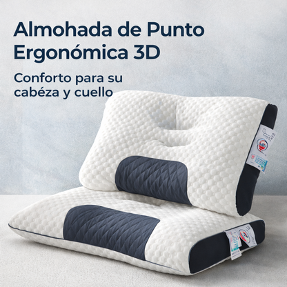 🛏️ Almohada de punto ergonómica 3D Duerme mejor y despierta sin dolor 🔥